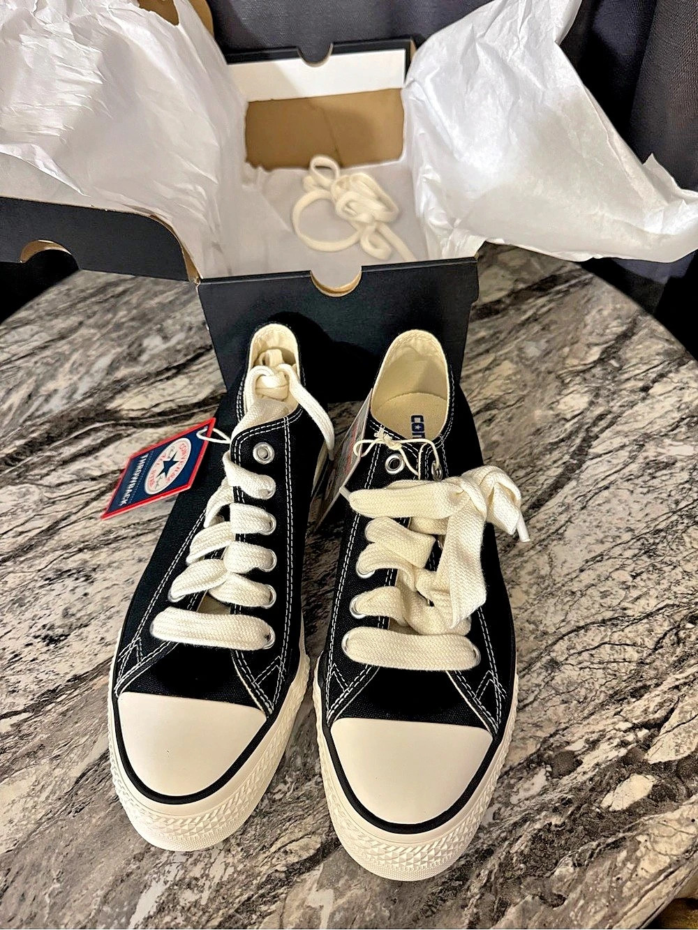 Converse Chuck Taylor All Star Throwback Low Black Vintage White Throwback Low